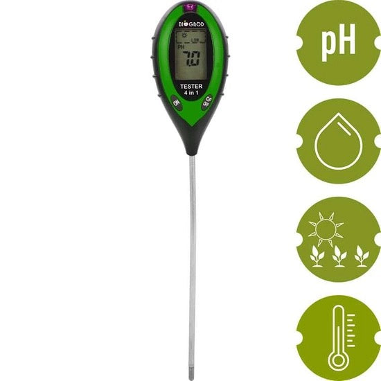 Biogarden – Elektroninen 4-in-1 maaperämittari, pH-mittari - Cropper