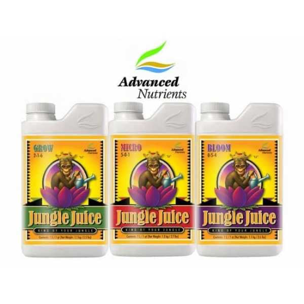 Advanced Nutrients JUNGLE JUICE MICRO, BLOOM, GROW 3x1L pakkaus - Cropper