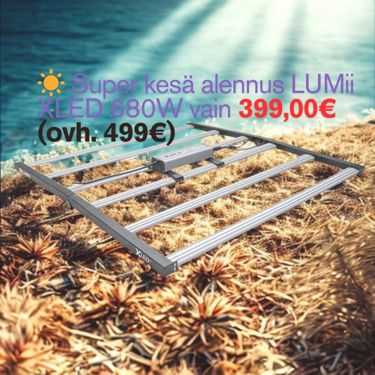 LUMii Black - XLED 680W LED-valaisin + virtalähde | Täyden spektrin Kasvivalaisin