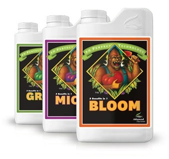 Advanced Nutrients MICRO, BLOOM, GROW 3x1L pakkaus | pH Perfect - Cropper