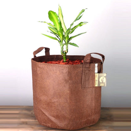 Root Pouch kangasruukku 28x26cm 16L kahvoilla, ruskea