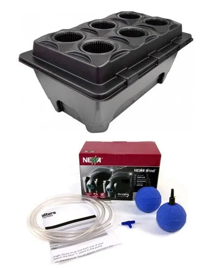 DWC OXYPOT 70L VALMIS PAKETTI, Täydellinen hydroponinen järjestelmä 6 kasville, 82x53xh37cm / 70L NUTRICULTURE - Cropper